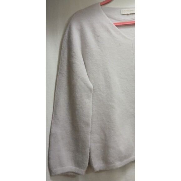 Bianco & Blu V-Neck Lavender Sweater Knit Wool Blend Soft Casual Italy Note - Picture 3 of 7